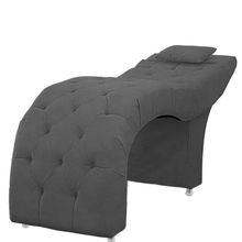 Maca Estofada Capitone Julia Para Estetica Facial Sombrancelha E Cilios Suede Cor Cinza Produto