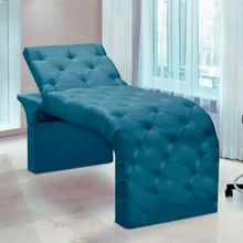 Maca Estofada Estética Cílios Regulável Spa Suede Anitta Cor:azul Turquesa