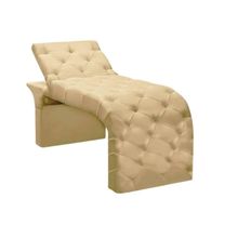 Maca Estofada Estética Cílios Regulável Spa Suede Larissa Cor:bege