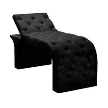 Maca Estofada Estética Cílios Regulável Spa Suede Ivete Cor:preto