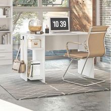 Mesa Para Escritório 3875 Ambiente Branco Brilho - Qmovi