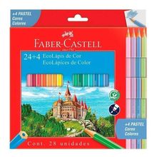 Lápis De Cor Ecolápis 120124+4p 28 Cores - Faber Castell