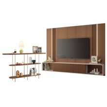 Home Suspenso Empire Castanho Off White E Aparador Infinity Castanho- Hb Móveis