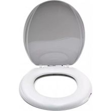 Assento Sanitário Almofadado Oval Linea Light Plus Cinza Mebuki