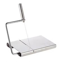 Cortador Fatiador De Queijos Bandeja Em Inox Com Fio Frutas Frios Legumes Bolo Manual Multifuncional