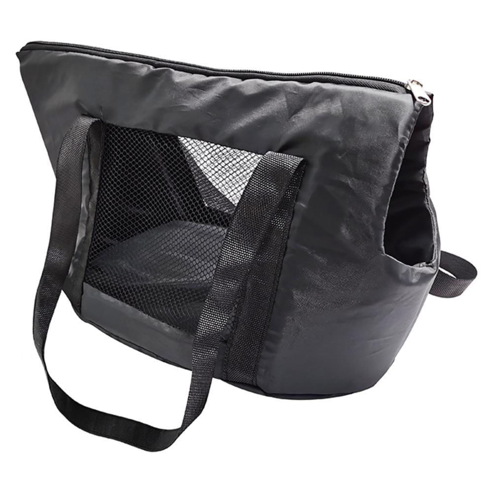 Bolsa Transporte Pet Mala Cao Cachorro Gato Mochila Viagem Passeio Caixa Dobravel Carro Dog Bag Tiracolo Petshop Preto