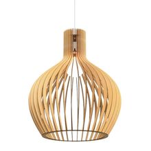 Luminária Teto Tipo Pendente Estocolmo Mdf - Completa Mdf Cru