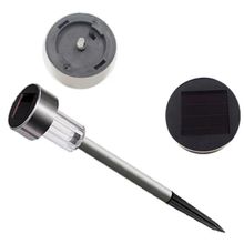 Luminaria Solar Balizadora Espeto Jardim Led Automatica Em Inox Lampada Poste Recarregavel Luz Decoração