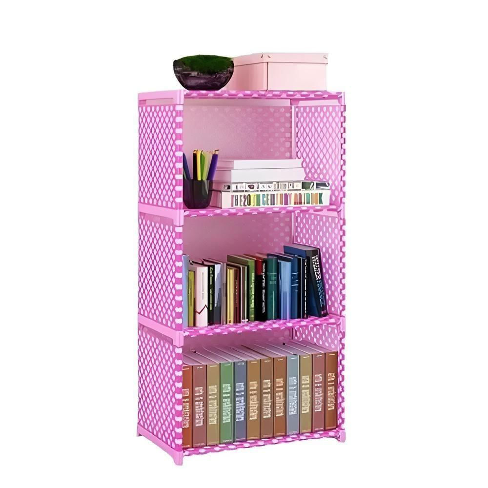 Estante Porta Livros Com 4 Prateleiras Organizador Brinquedos Modular