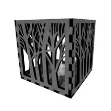 Castiçal Floresta Com Vela Eletrônica - Preto