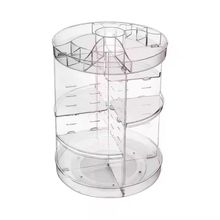 Prateleira Porta Maquiagem 4 Andares Organizador De Cosmeticos Giratorio Perfumes Suporte Acrilico Com Rotacao