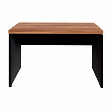 Mesa Escrivaninha Retangular Office 170cm Pé Painel Nogal/preto