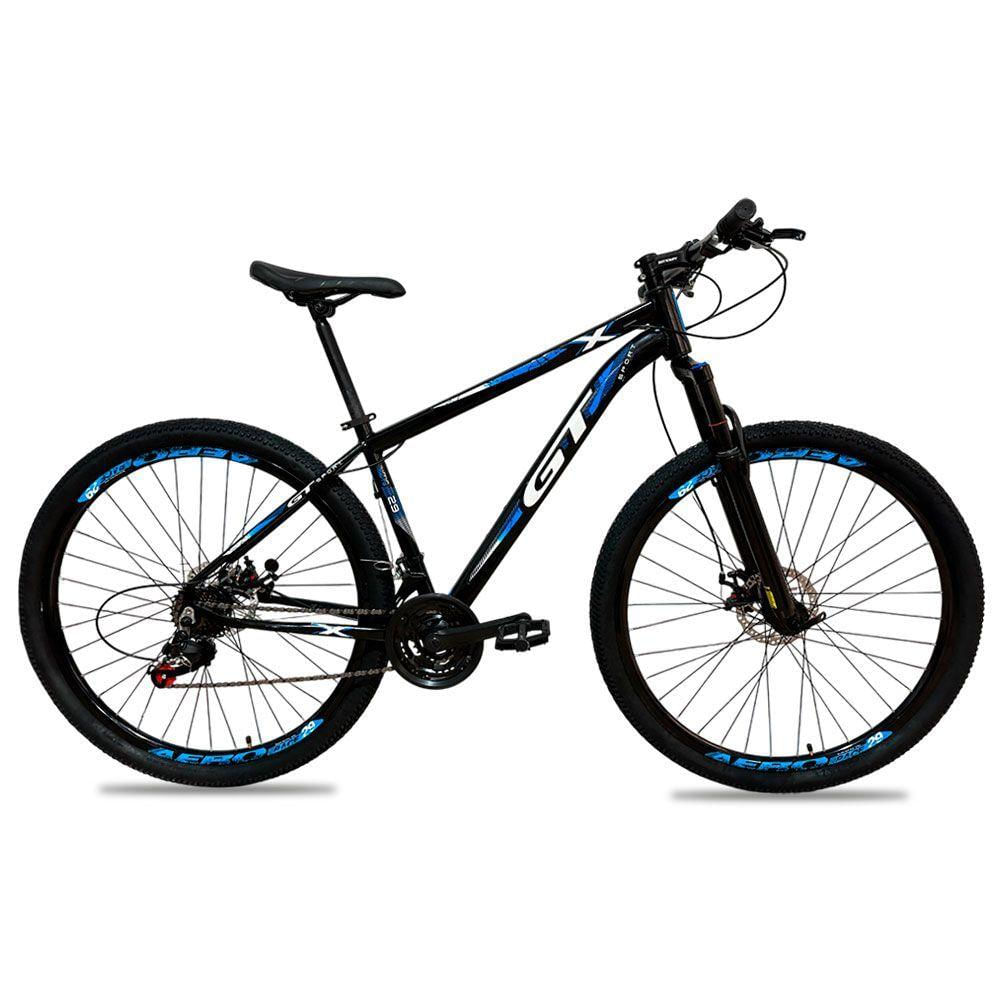 Bicicleta Aro 29 Shimano Dianteiro Traseiro Alumínio 21 Marchas Freio A Disco Quadro 15 Azul
