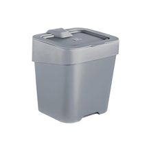 Lixeira Pia De Cozinha Slim Compacta 2,5 Lts C-tampa Cinza