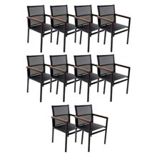 Kit 10 Cadeira Diamante Alumínio Sling Hotel Piscina Jardim