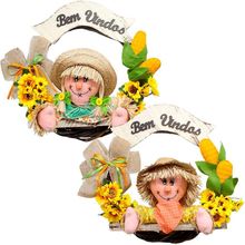 Kit Casal Guirlandas Espantalhos Festa Junina Sitio Pousada