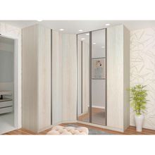 Guarda Roupa Casal De Canto 6 Portas E Legno Crema