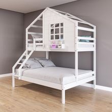 Beliche Casinha Janela Casal/Solteiro Madeira Branco