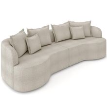Sofá 4 Lugares Orgânico Living 270cm Ekos K01 Bouclê Bege - Lyam Decor