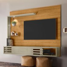 Bancada Suspensa Para Tv Frizz Select Cumaru/opala