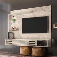 Bancada Suspensa Para Tv Frizz Select Calacata/off-white