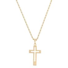Colar Crucifixo Folheado