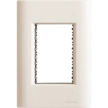 Placa 3 Postos 4x2 Tramontina Giz Branca Soft Touch Suporte Tramontina