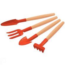 Conjunto Jardinagem Tramontina Peças Metálicas Cabo Madeira 4 Peças Tramontina