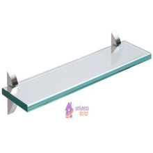 Prateleira Reta Glass 60x10cm 8mm Vidro Suporte Injetado Tramontina