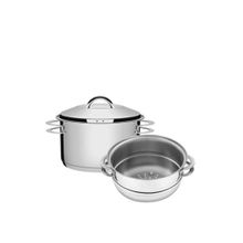 Cuscuzeira Tramontina Solar Aço Inox Fundo Triplo Alças 2 peças 16cm Tramontina