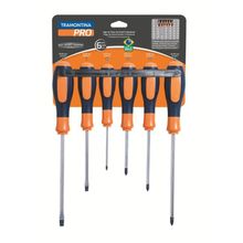 Jogo Chaves Fenda Ultragrip Plus 6 peças Tramontina PRO Tramontina