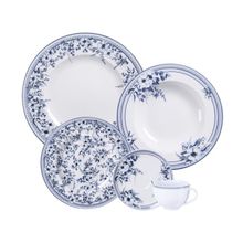 Aparelho de Jantar Tramontina Azzura em Porcelana Decorada 30 Peças Jogo de Pratos Tramontina