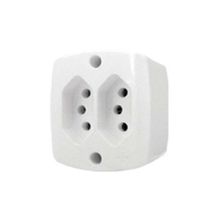 Conjunto 2 Tomadas 3P 10A 250V - Linha Retangular - Certificado NBR NM 60884-1 e NBR 14136