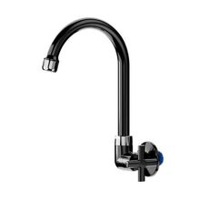 Torneira Cozinha Parede Bica Alta Preta 1/2 com Redutor de Vazão - Blukit