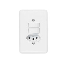 Interruptor Simples + Tomada 20A Stylus - Conjunto 2 Peças - Ilumi