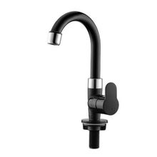 Torneira Lavatório Bica Móvel Preta/Cromada - ABS - Herc