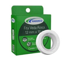 Veda Rosca 12mm 25m AMANCO P.T.F.E. Teflon Químicos  Tubulações Vapor Ar Comprimido Água Quente