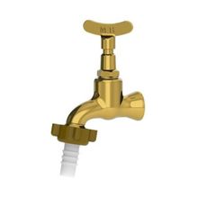 Torneira Jardim Curta Amarela 1/2'' - Metal Amarelo DN15 - Linha Standard 1128