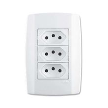 Conjunto 3 Tomadas 3P 20A Slim Ilumi - Kit Elétrico Residencial