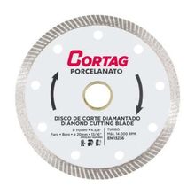 Disco Diamantado 110mm Porcelanato 4.3/8" - Cortag Turbo para Cerâmica
