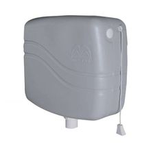 Caixa Descarga Cinza 9 Litros Metasul Polietileno Alta Densidade 35x17x31 - Vazão 1,3 l/s 1/2 40mm