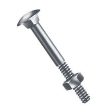 Parafuso Francês com Porca Sextavado 3/8x8 Zincado - Aço Baixo Carbono