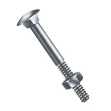 Parafuso Francês 5/16x1 Zincado com Porca Sextavada - Aço Baixo Carbono