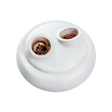 Plafon Duplo Branco Soquete para Iluminação - OPL 24608