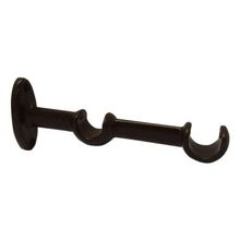 Suporte para Cortina Duplo Imbuia Prático com 2 - Bella Arte - Kit com Buchas e Parafusos Tamanho 6