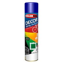 Spray Decor Multiuso Metálico Azul Angra (860) - Colorgin 360ml - Uso Interno e Externo