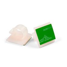 Clip Autoadesivo para Fixação de Mangueiras e Cabos - Kit com 10 Unidades - Diâmetro 13mm