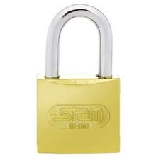 Cadeado 30mm Zamac Latonado com Mola de Aço Inoxidável e Chave ABNT 1010/1020