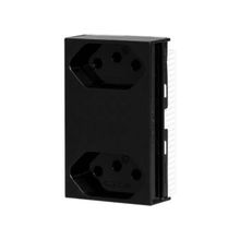 Conjunto 2 Tomadas 3P 10A Preto - Linha Slim - Ilumi - SKU 23573