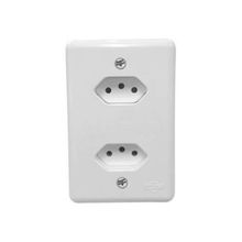 Conjunto 2 Tomadas 3P 10A Linha Stylus Ilumi - Kit Elétrico Residencial